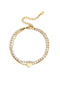 Double bracelet with minimalist heart and zirconia stones