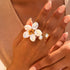 Anel Flower | Acabamento em Ouro de 18K