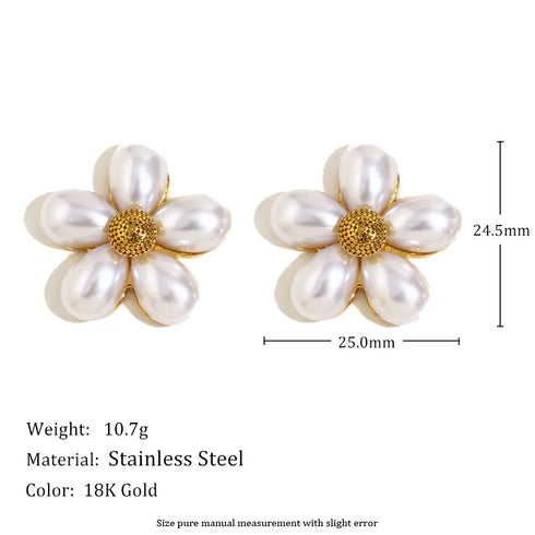 Brincos Flower | Acabamento em Ouro de 18K
