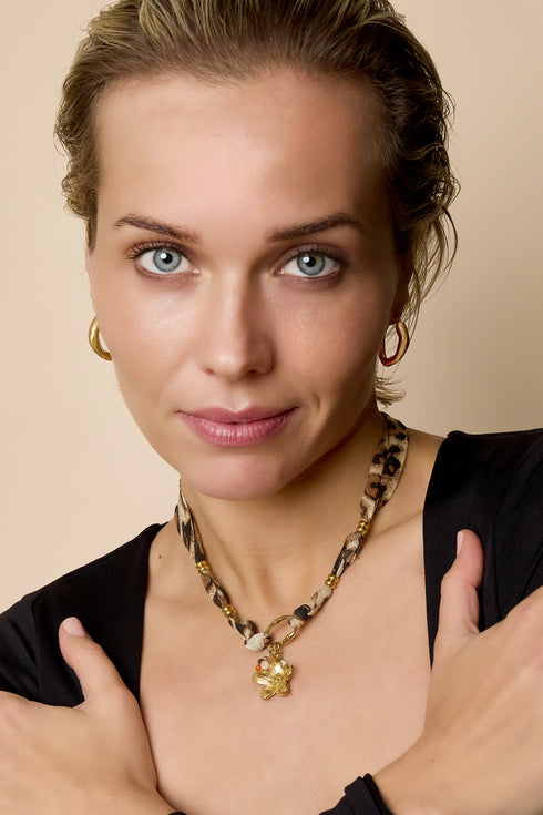Pendant necklaces Flower Leopard Print Casual Daily Simple Series Women's jewelry