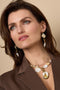 Necklace with shells, sea charms and gold shell charm