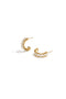 Earrings with zigzag stones