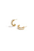 Earrings with zigzag stones