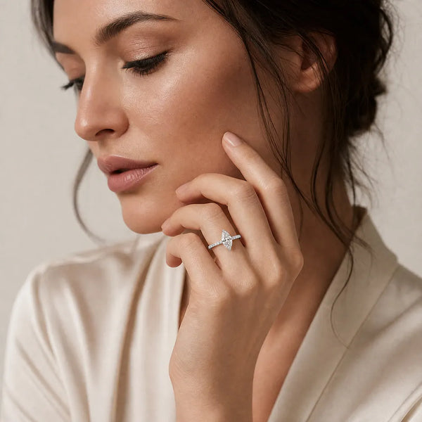 Brincos Aurélia | Prata de lei S925 - Moissanite - Banho de Ródio