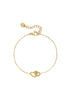 Bracelet with connected heart charm