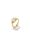 Adjustable statement ring with cubic zirconia stones
