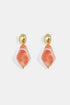 Earrings with natural stone look