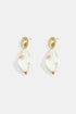 Earrings with natural stone look