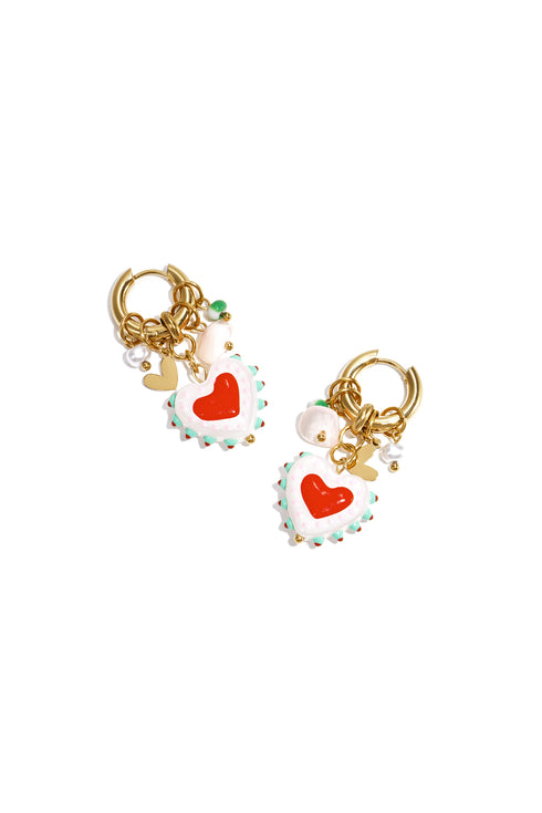 Stainless Steel Drop Earrings Heart Casual Valentine's Day Romantic Series Women's jewelry