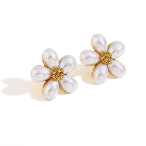 Brincos Flower | Acabamento em Ouro de 18K