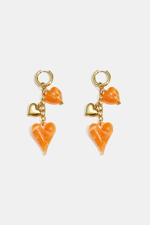 Stainless Steel Dangle Earrings Heart Casual Daily Romantic Series Women's jewelry