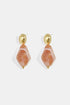 Earrings with natural stone look