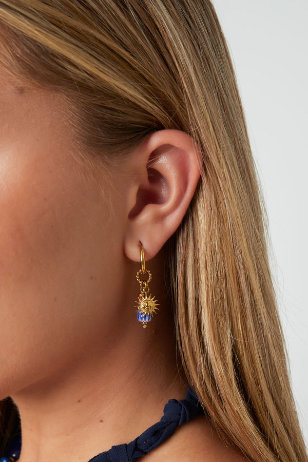 Sun Happy Charm earrings