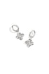 Stainless Steel Drop Earrings Flower Simple Daily Simple Series Women's jewelry
