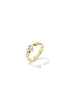 Ring with alternating hearts and cubic zirconia
