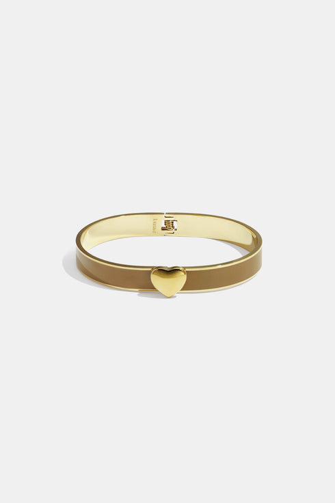 Stainless Steel Colorful Heart Bangles - 0.9cm
