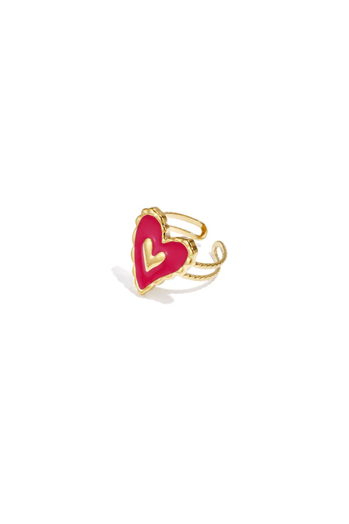 Stainless Steel Statement Rings Heart Sweet Daily Romantic Series Women's jewelry