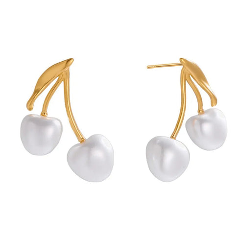 Brincos Cherry | Acabamento em Ouro de 18K