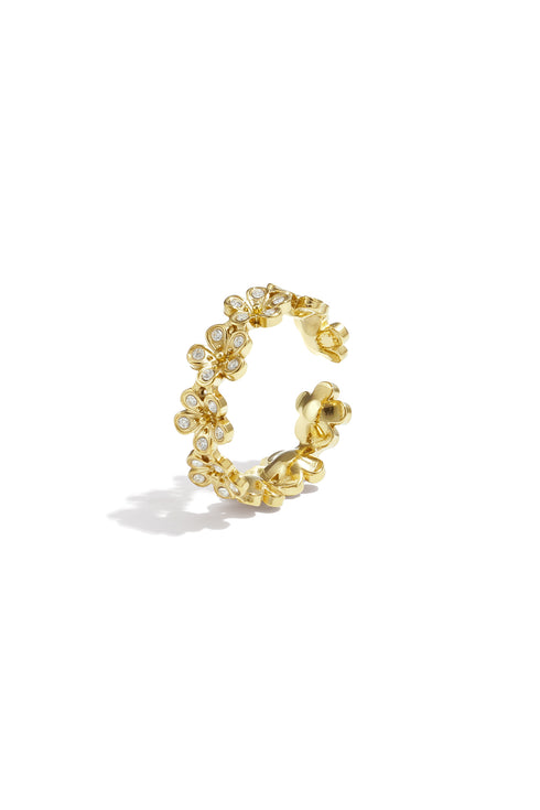 Daisy ring set with stones