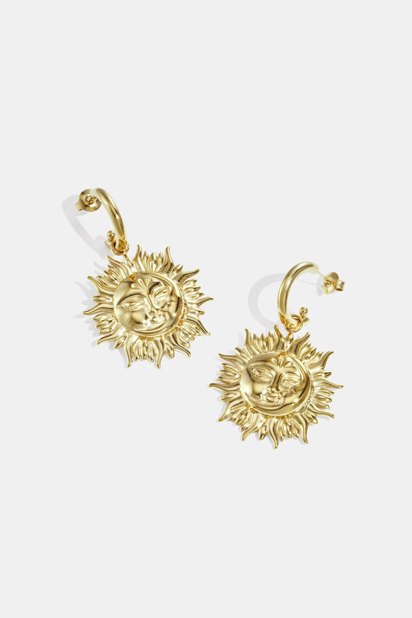 Stainless Steel Drop Earrings sun Casual Daily Simple Series Women's jewelry