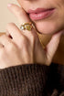 Stainless Steel Gemstone Rings Heart Casual Daily Simple Series Women's jewelry