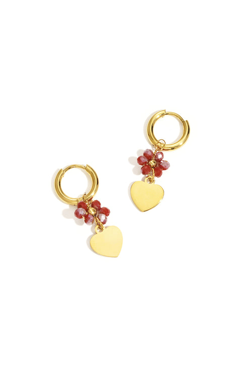 Stainless Steel Drop Earrings Flower Casual Daily Simple Series Women's jewelry