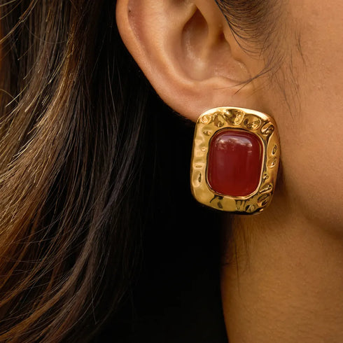 Brincos Zahara زَهْرَة | Acabamento em Ouro de 18K (Cópia)