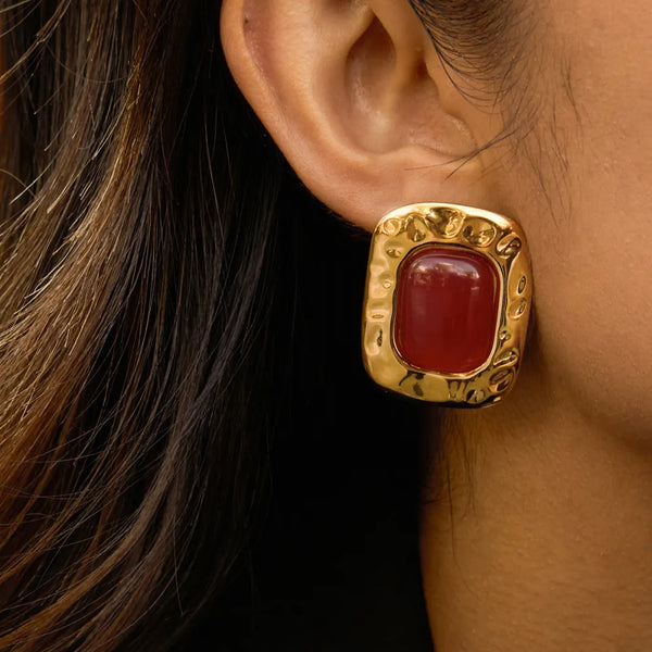 Brincos Zahara زَهْرَة | Acabamento em Ouro de 18K (Cópia)