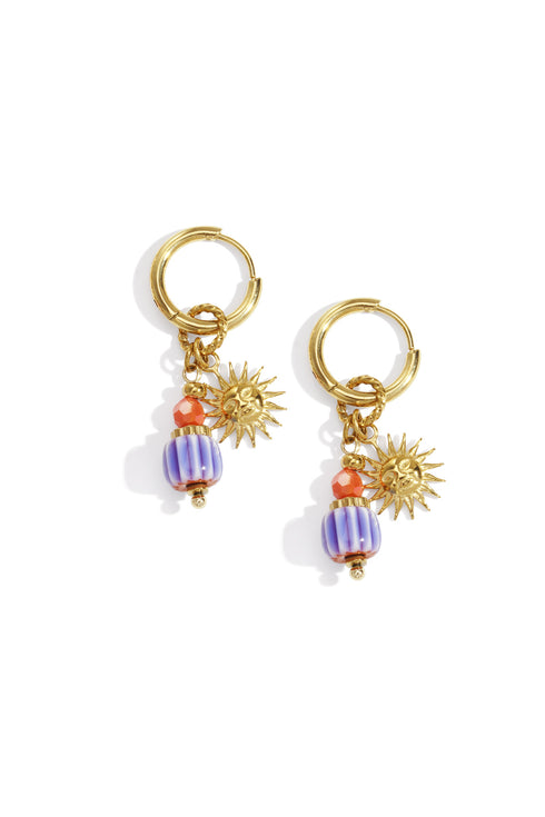 Sun Happy Charm earrings
