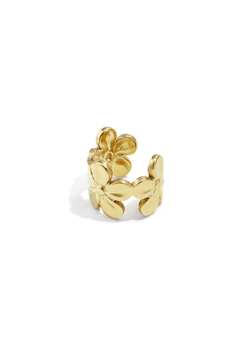 Stainless Steel Ear Cuffs Flower Casual Daily Simple Series Women's jewelry