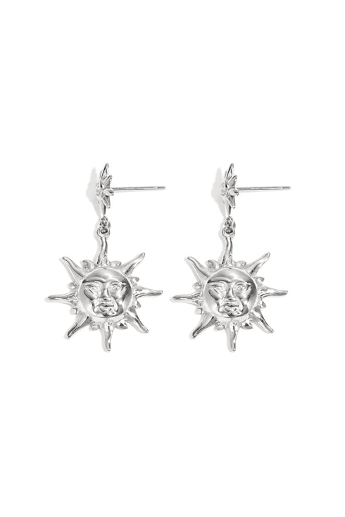 Stainless Steel Charm Earrings sun Casual Daily Simple Series Women's jewelry