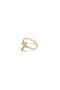 Statement ring with cross and stones