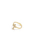 Statement ring with cross and stones
