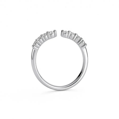 Anel Vesper | Prata de lei S925 - Moissanite - Banho de Ródio