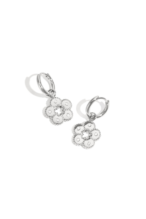 Stainless Steel Drop Earrings Flower Simple Daily Simple Series Women's jewelry