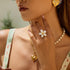 Anel Flower Blossom | Acabamento em Ouro de 18K