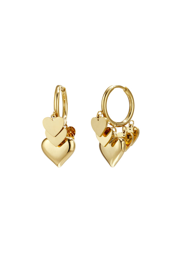 Stainless Steel Drop Earrings Heart Casual Daily Simple Series Women's jewelry