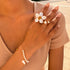 Anel Flower | Acabamento em Ouro de 18K