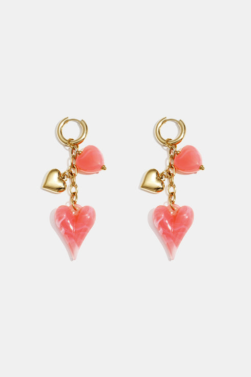 Stainless Steel Dangle Earrings Heart Casual Daily Romantic Series Women's jewelry