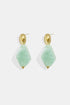 Earrings with natural stone look