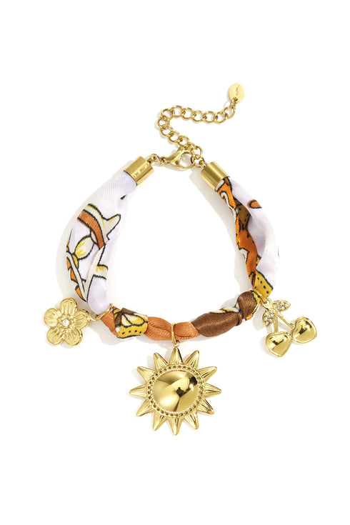 Stainless Steel Charm Bracelets Flower Casual Daily Simple Series Women's jewelry